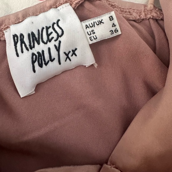 princess polly rose pink satin mini dress - Picture 4 of 4